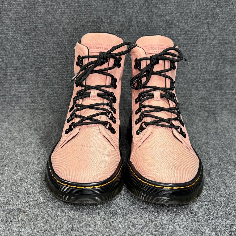Dr. Martens Pink Canvas Combat Boots - Picture 2 of 13